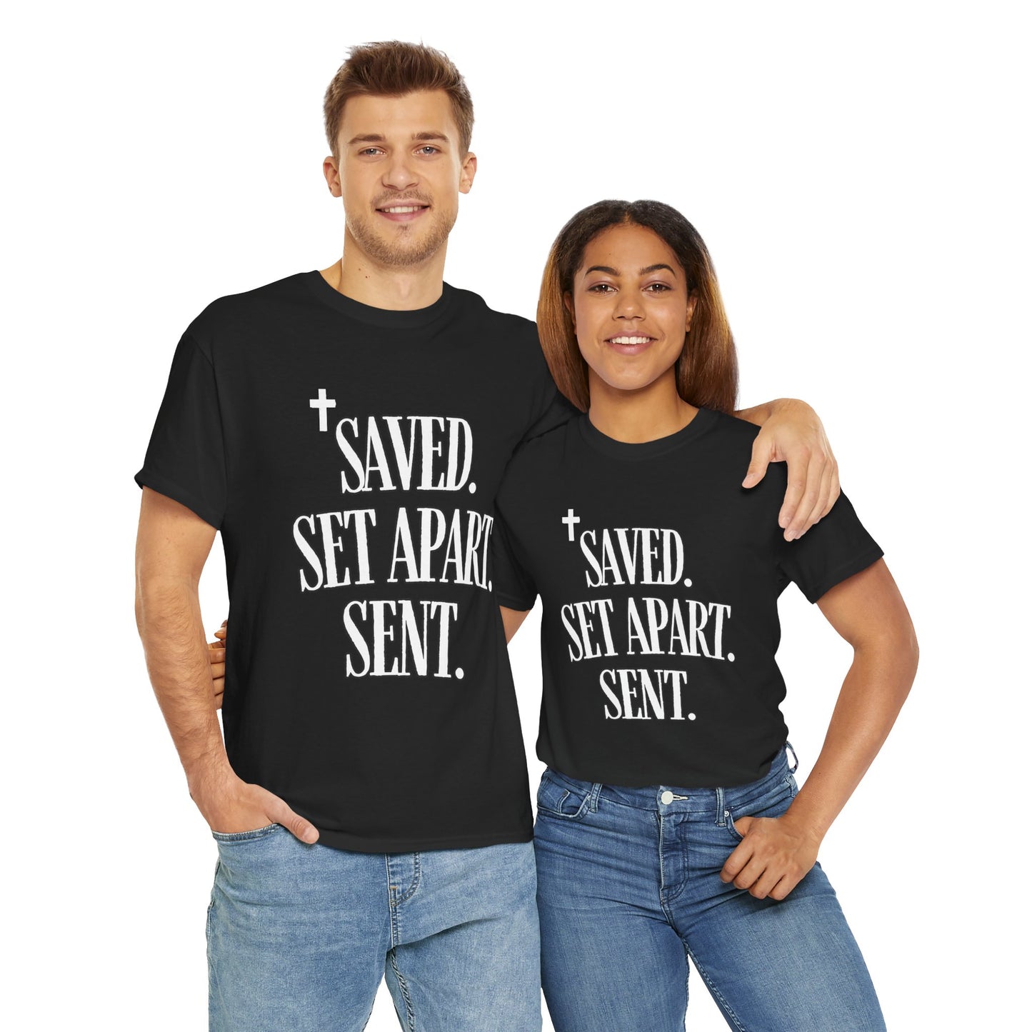 Unisex Tee – SAVED. SET APART. SENT.