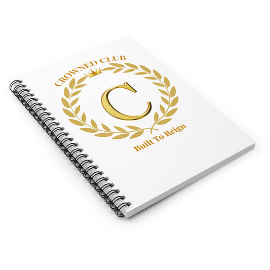 Crowned Club Spiral Notebook - Gold Monogrammed Journal