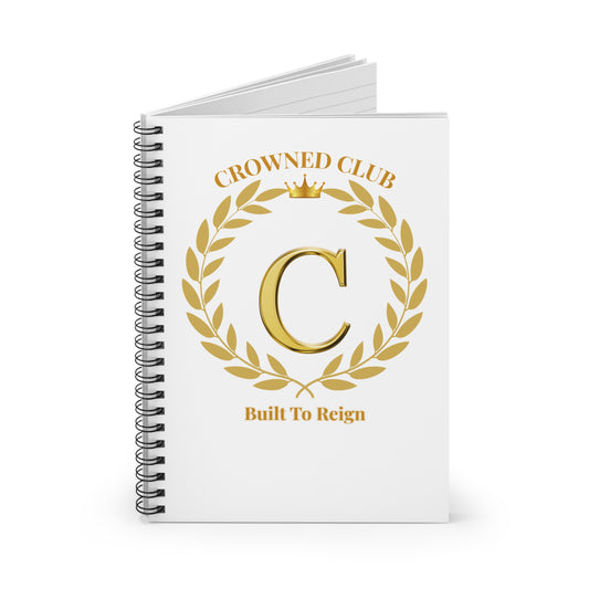 Crowned Club Spiral Notebook - Gold Monogrammed Journal