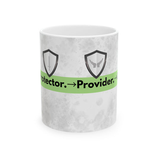 Minimalist Kingdom Ceramic Mug - Protector → Provider Mug – Kingdom Role, Daily Reminder