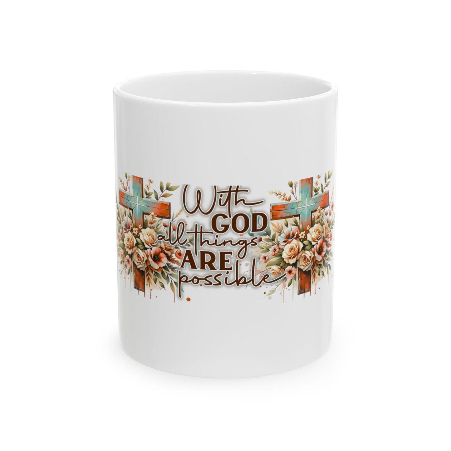 With God All Things Are Possible Mug – Faith Over Everything